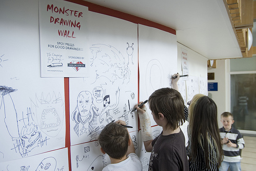 Monster Drawing Wall 2d by Matt Brooker