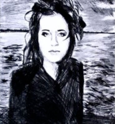 Cara Cowan by Ben - drypoint etching