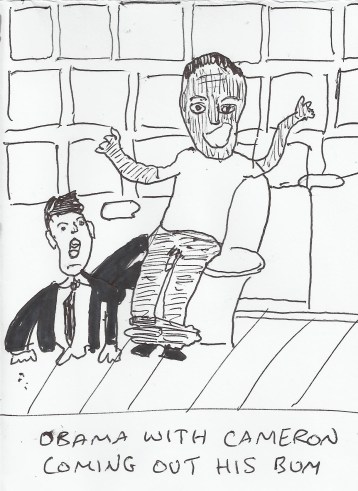 20 second sketches - Obama Cameron