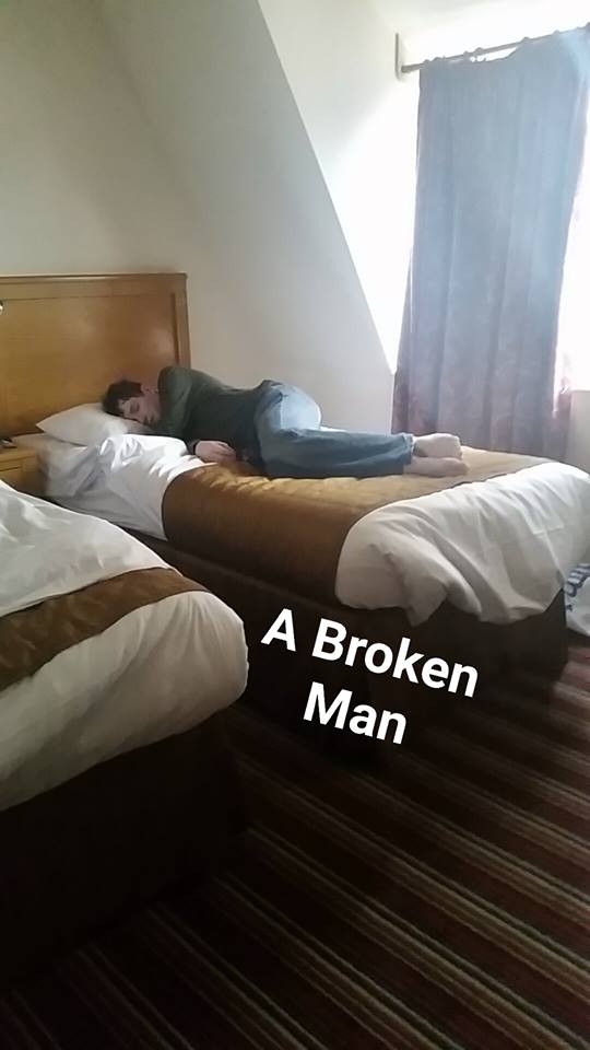 "But at least he doesn't snore like a chainsaw." Photo by James Eames.